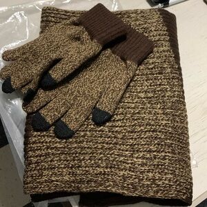 Winter scarf and gloves